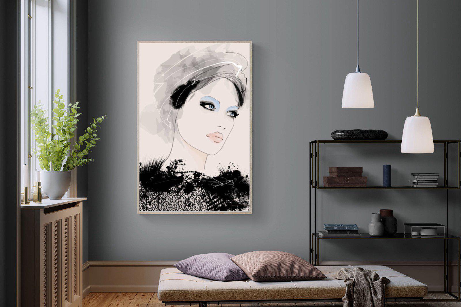 Mademoiselle-Wall_Art-120 x 180cm-Mounted Canvas-Wood-Pixalot
