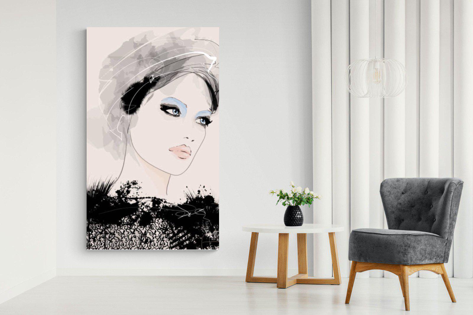 Mademoiselle-Wall_Art-130 x 220cm-Mounted Canvas-No Frame-Pixalot