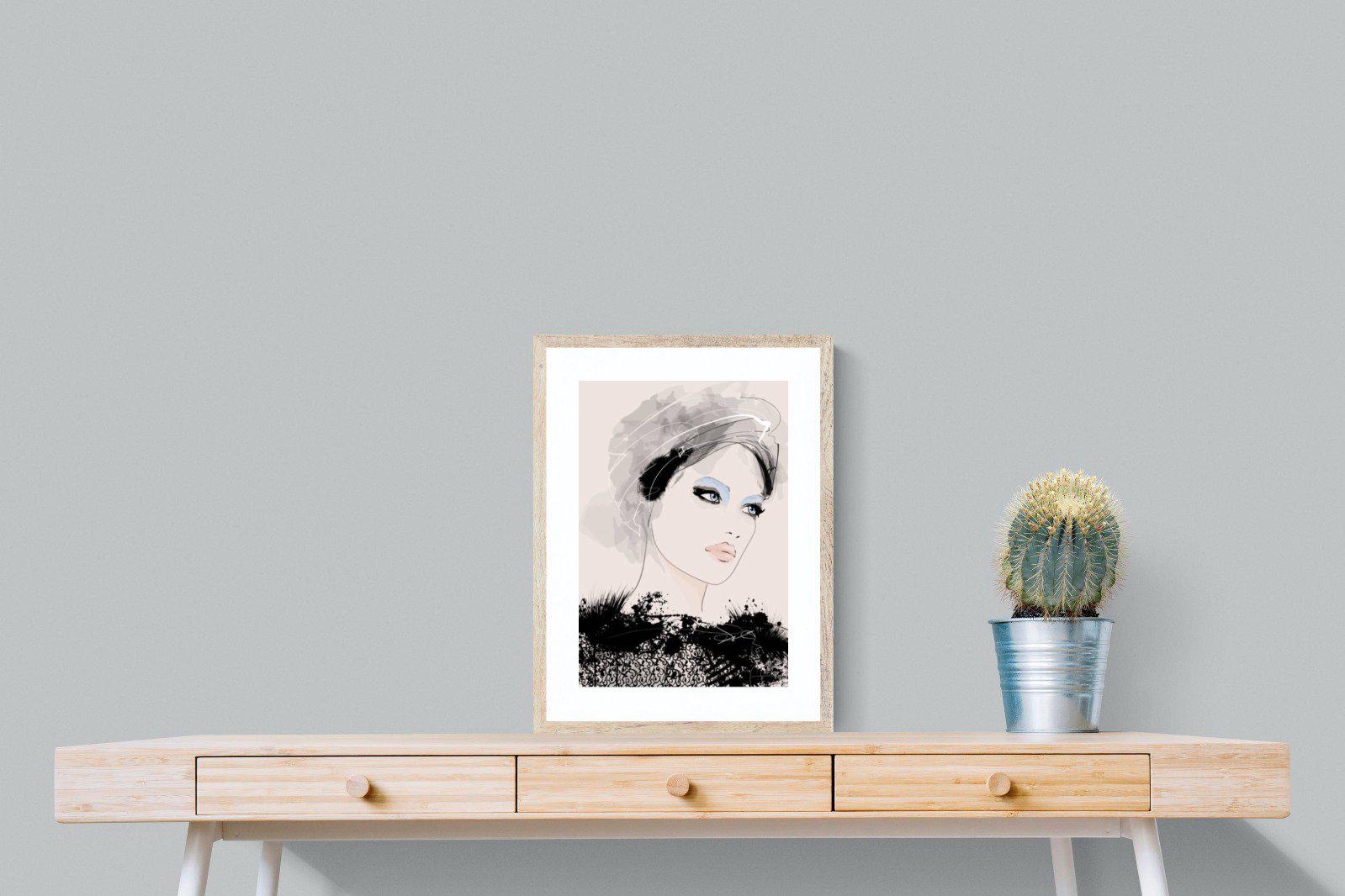 Mademoiselle-Wall_Art-45 x 60cm-Framed Print-Wood-Pixalot