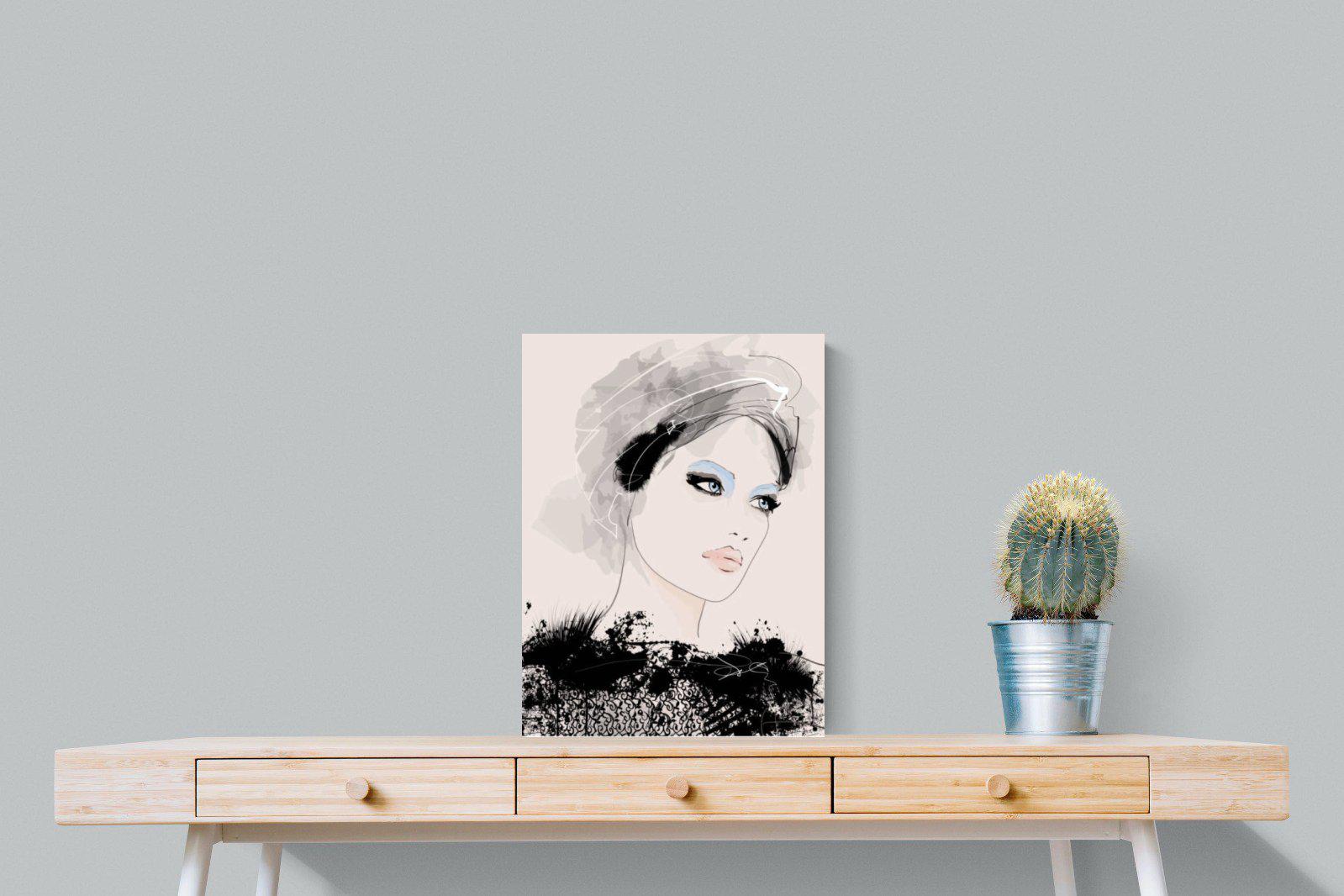 Mademoiselle-Wall_Art-45 x 60cm-Mounted Canvas-No Frame-Pixalot