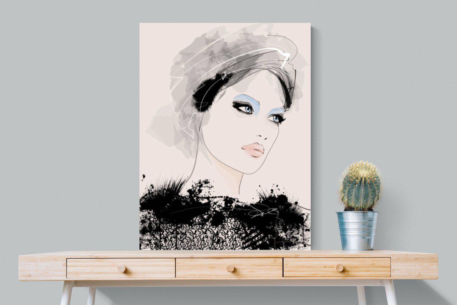 Mademoiselle-Wall_Art-75 x 100cm-Mounted Canvas-No Frame-Pixalot