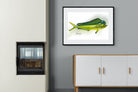 Mahi Mahi-Wall_Art-100 x 75cm-Framed Print-Black-Pixalot