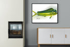 Mahi Mahi-Wall_Art-100 x 75cm-Mounted Canvas-Black-Pixalot