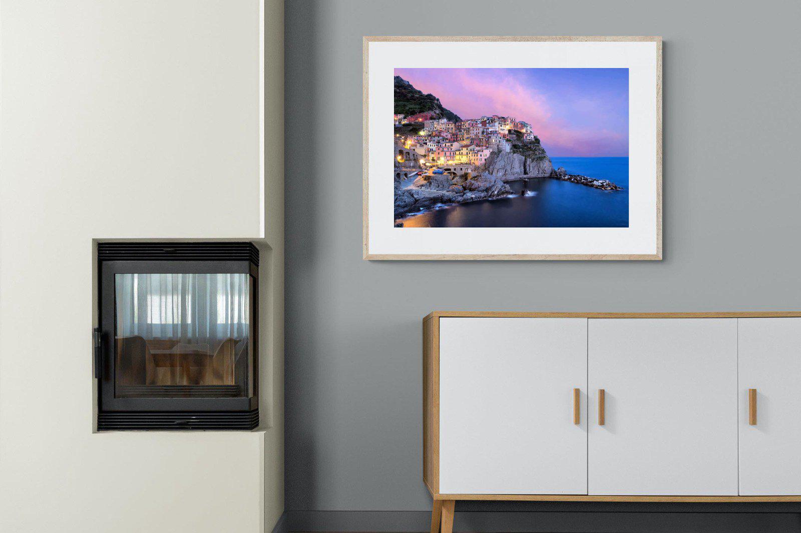 Manarola-Wall_Art-100 x 75cm-Framed Print-Wood-Pixalot
