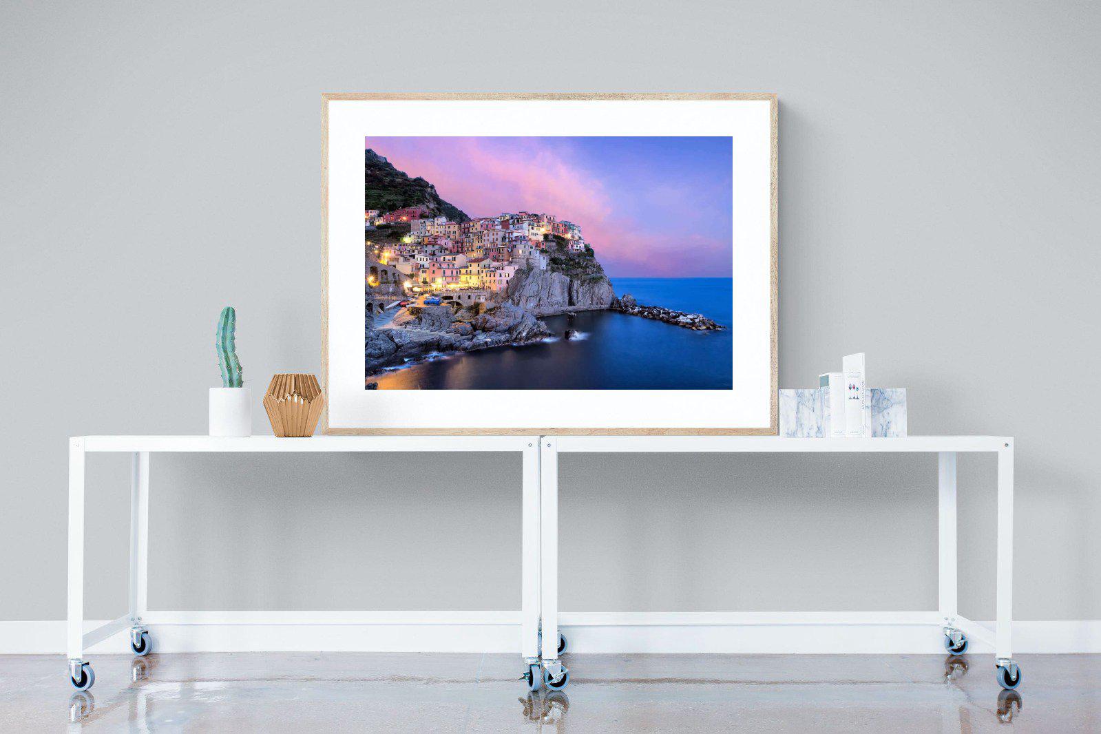 Manarola-Wall_Art-120 x 90cm-Framed Print-Wood-Pixalot