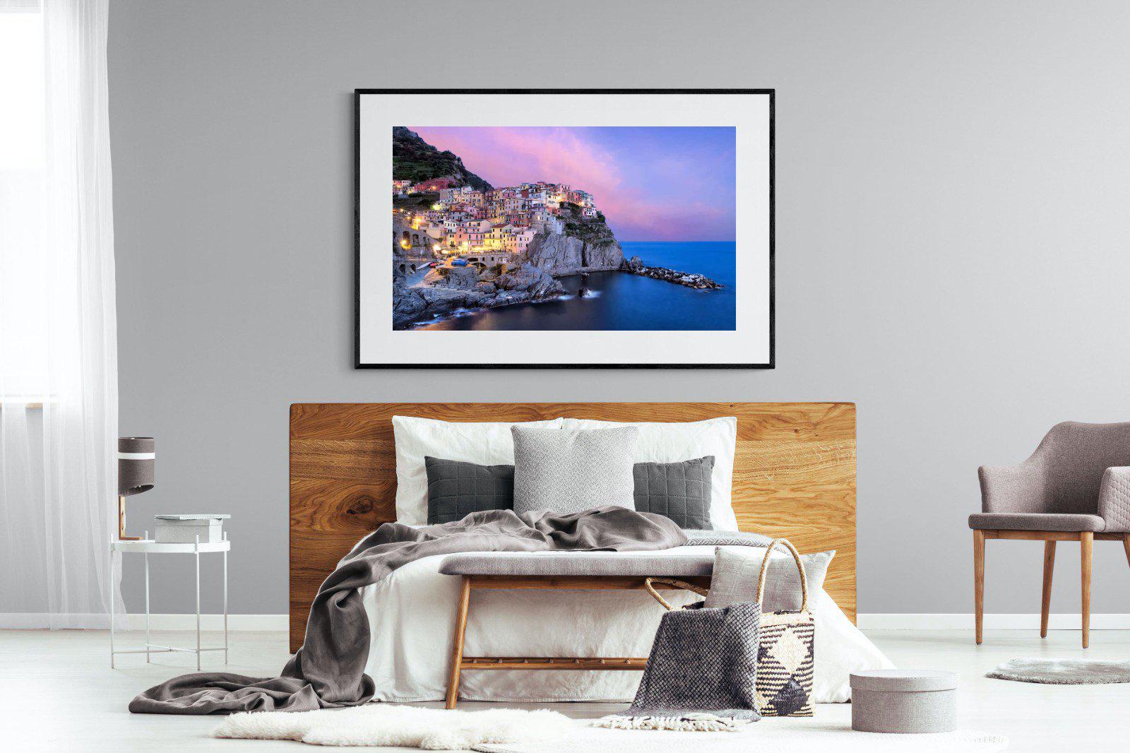 Manarola-Wall_Art-150 x 100cm-Framed Print-Black-Pixalot