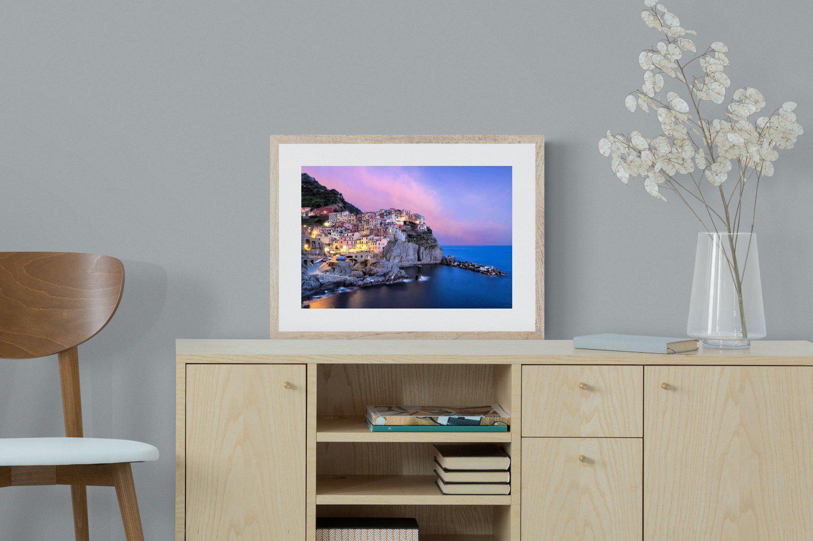 Manarola-Wall_Art-60 x 45cm-Framed Print-Wood-Pixalot
