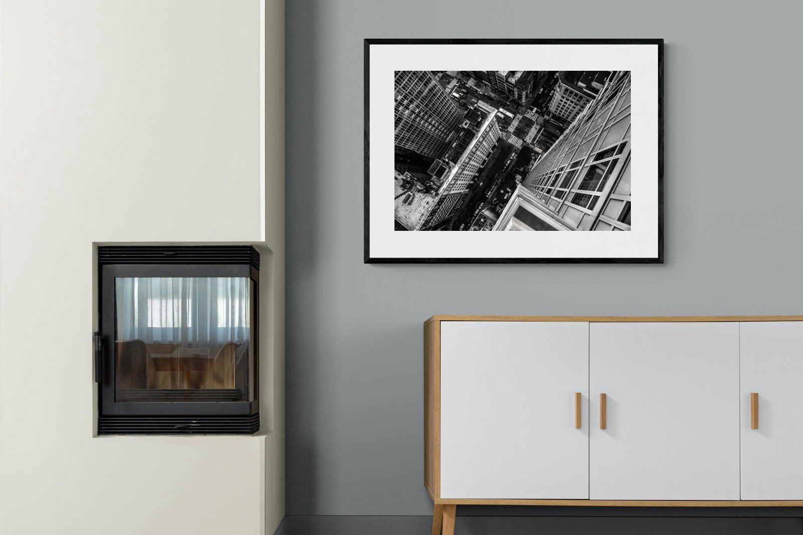 Manhattan-Wall_Art-100 x 75cm-Framed Print-Black-Pixalot