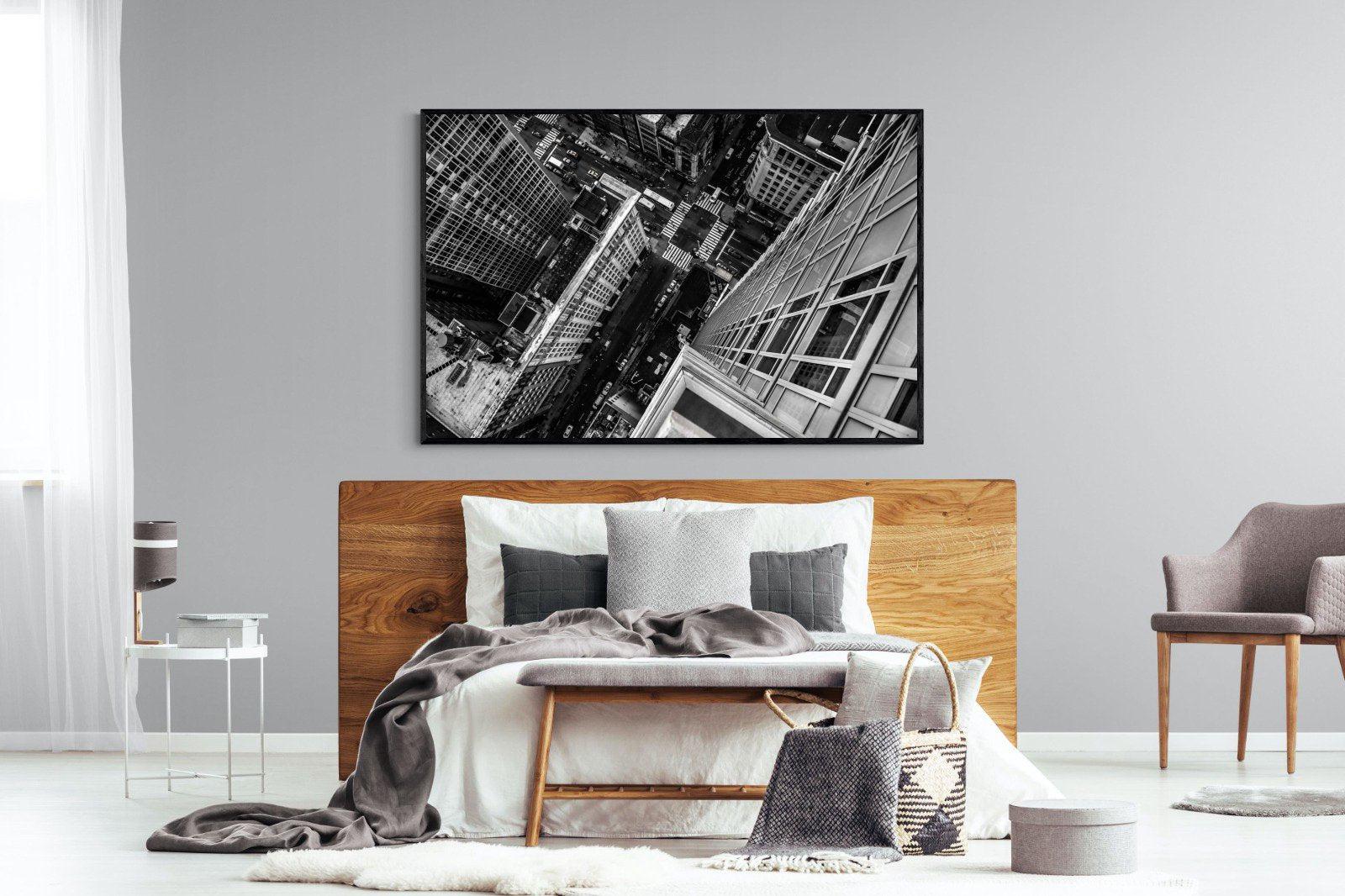 Manhattan-Wall_Art-150 x 100cm-Mounted Canvas-Black-Pixalot