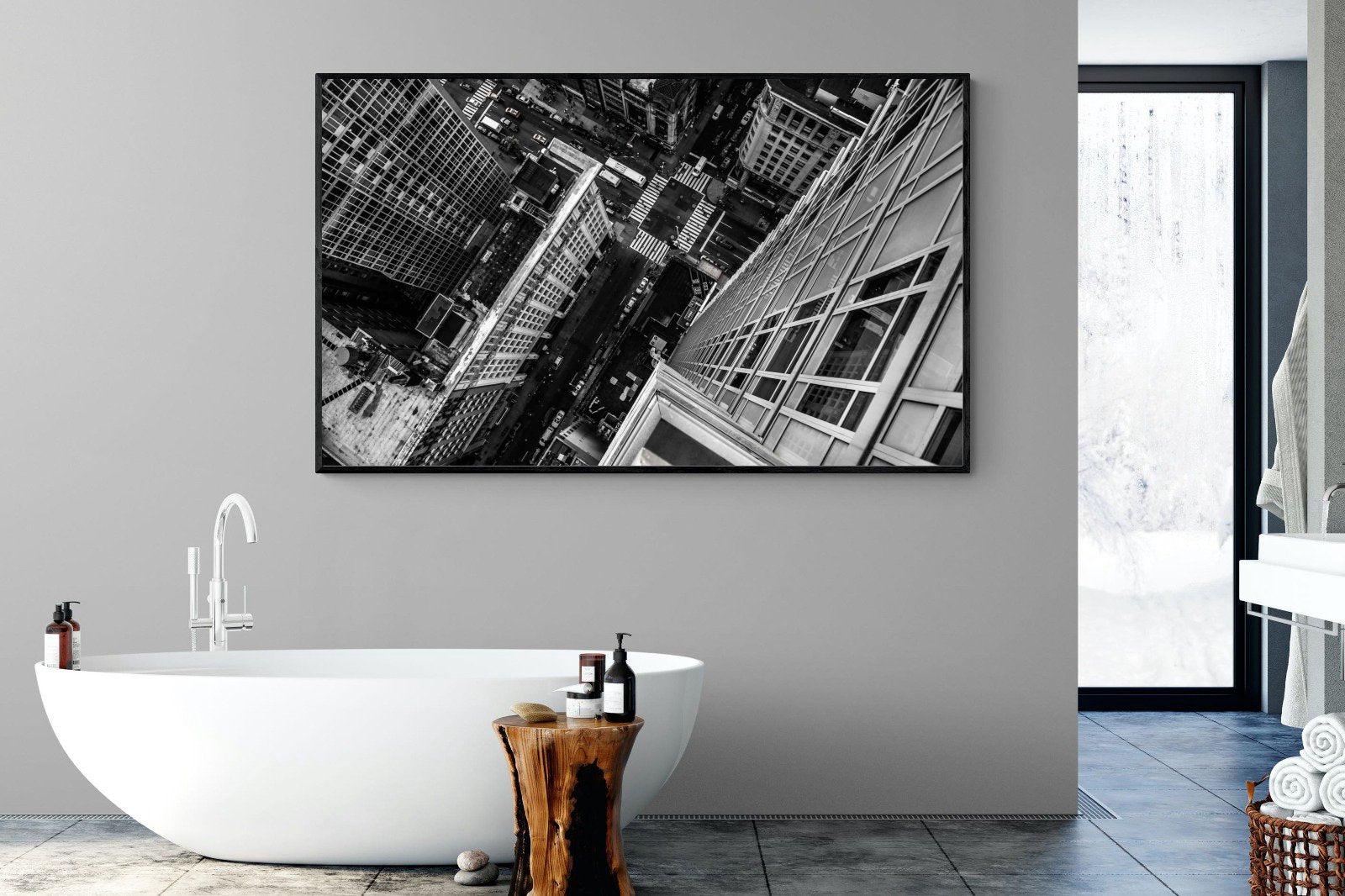 Manhattan-Wall_Art-180 x 110cm-Mounted Canvas-Black-Pixalot