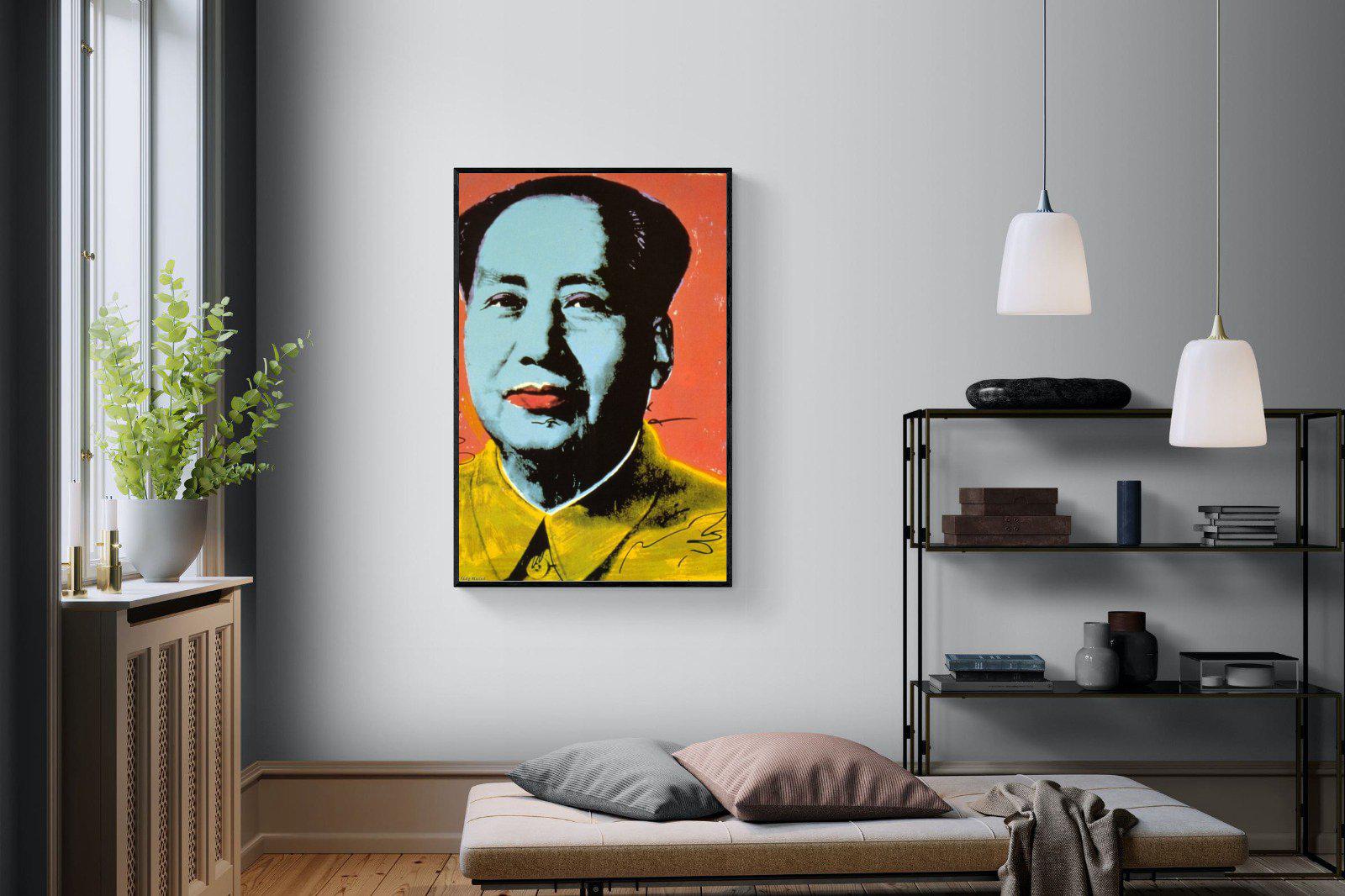 Mao-Wall_Art-100 x 150cm-Mounted Canvas-Black-Pixalot