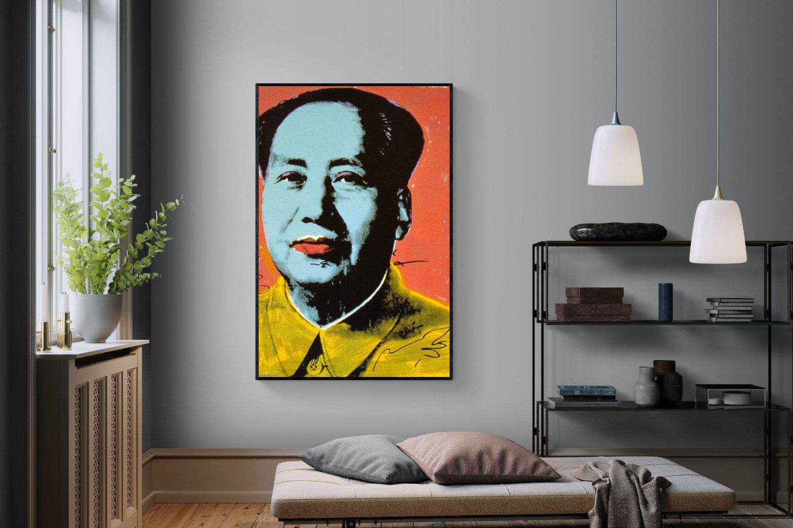 Mao-Wall_Art-120 x 180cm-Mounted Canvas-Black-Pixalot