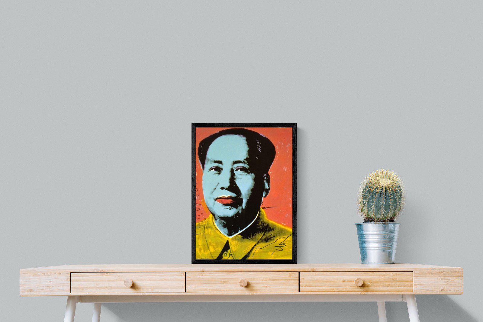 Mao-Wall_Art-45 x 60cm-Mounted Canvas-Black-Pixalot