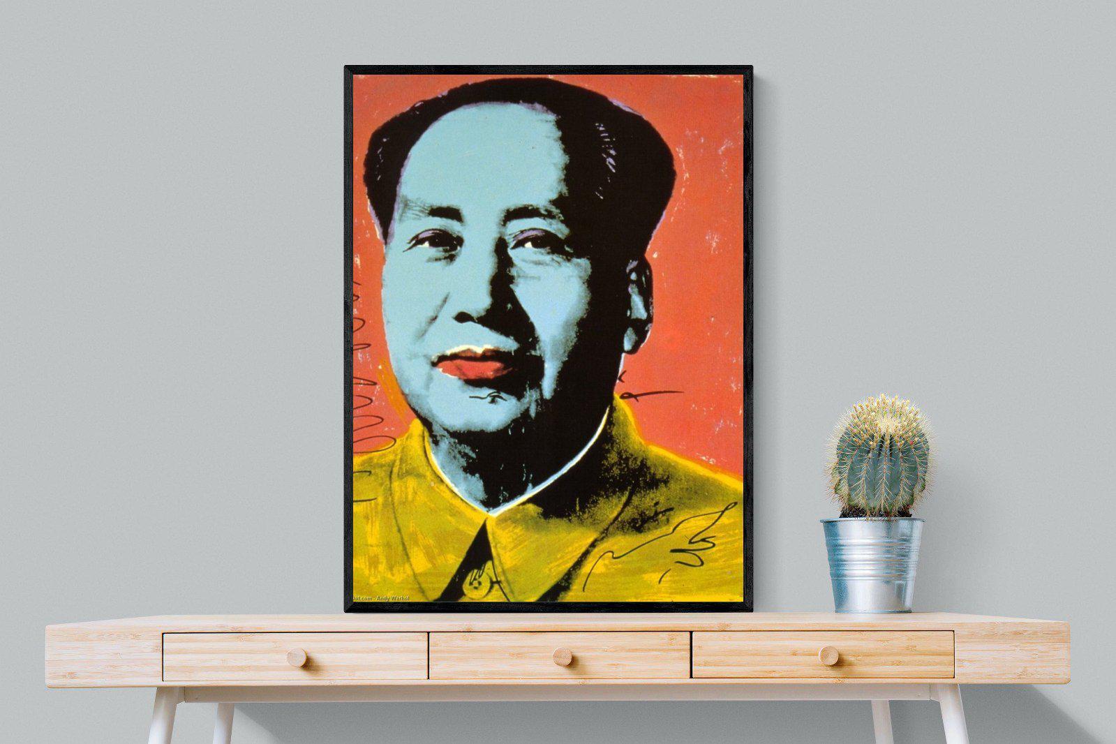 Mao-Wall_Art-75 x 100cm-Mounted Canvas-Black-Pixalot