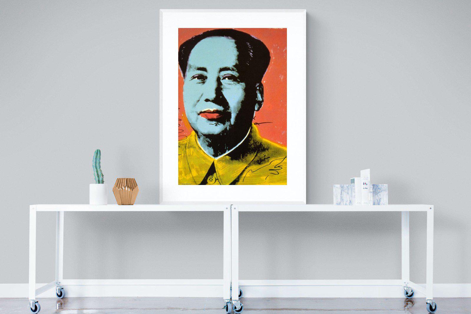 Mao-Wall_Art-90 x 120cm-Framed Print-White-Pixalot