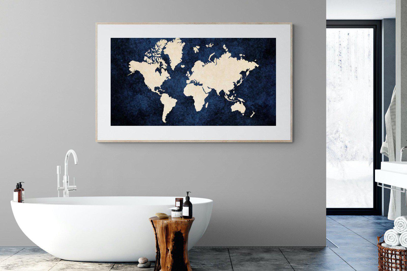 Map of the World-Wall_Art-180 x 110cm-Framed Print-Wood-Pixalot
