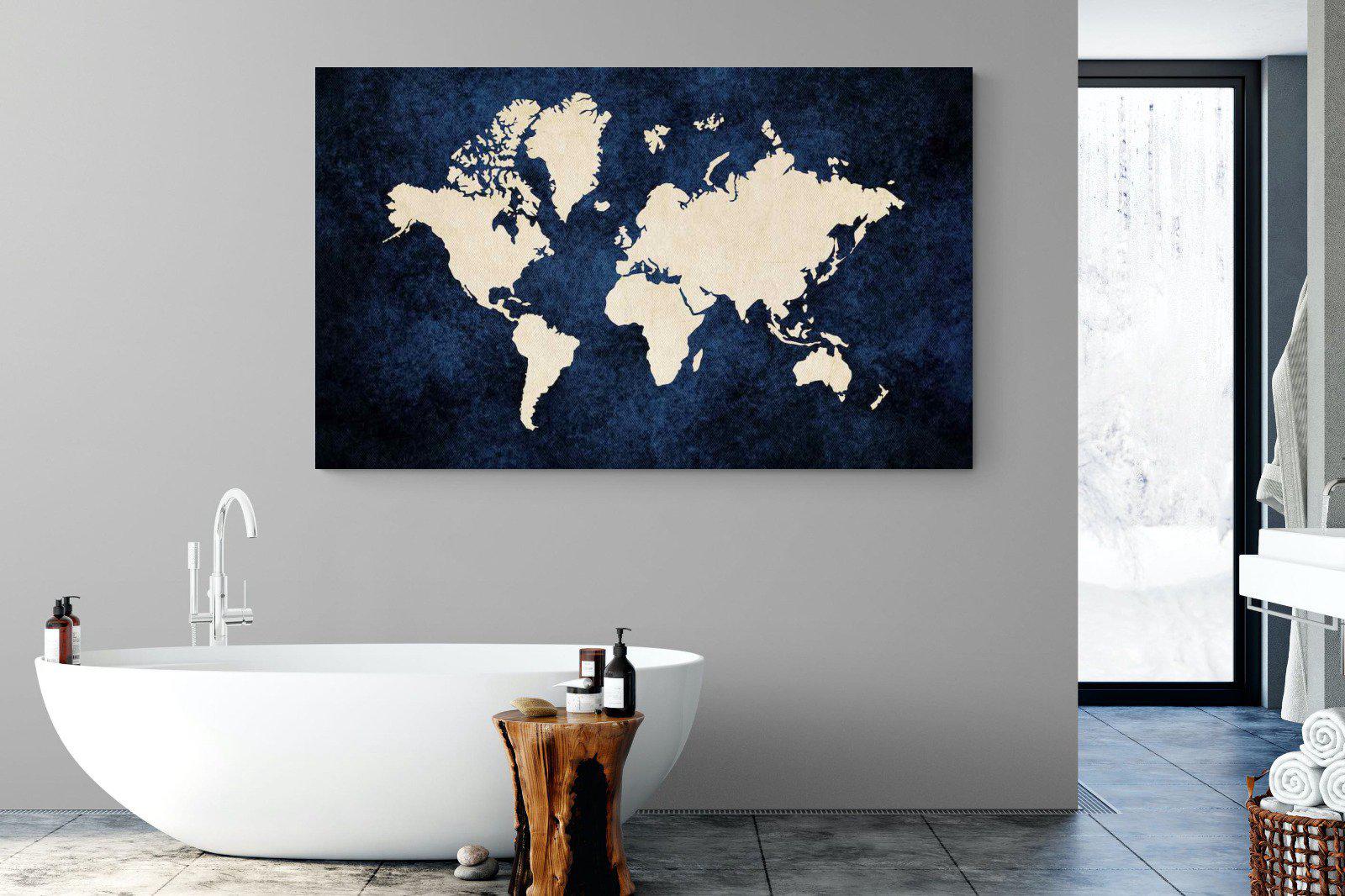 Map of the World-Wall_Art-180 x 110cm-Mounted Canvas-No Frame-Pixalot