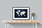 Map of the World-Wall_Art-80 x 60cm-Framed Print-Black-Pixalot