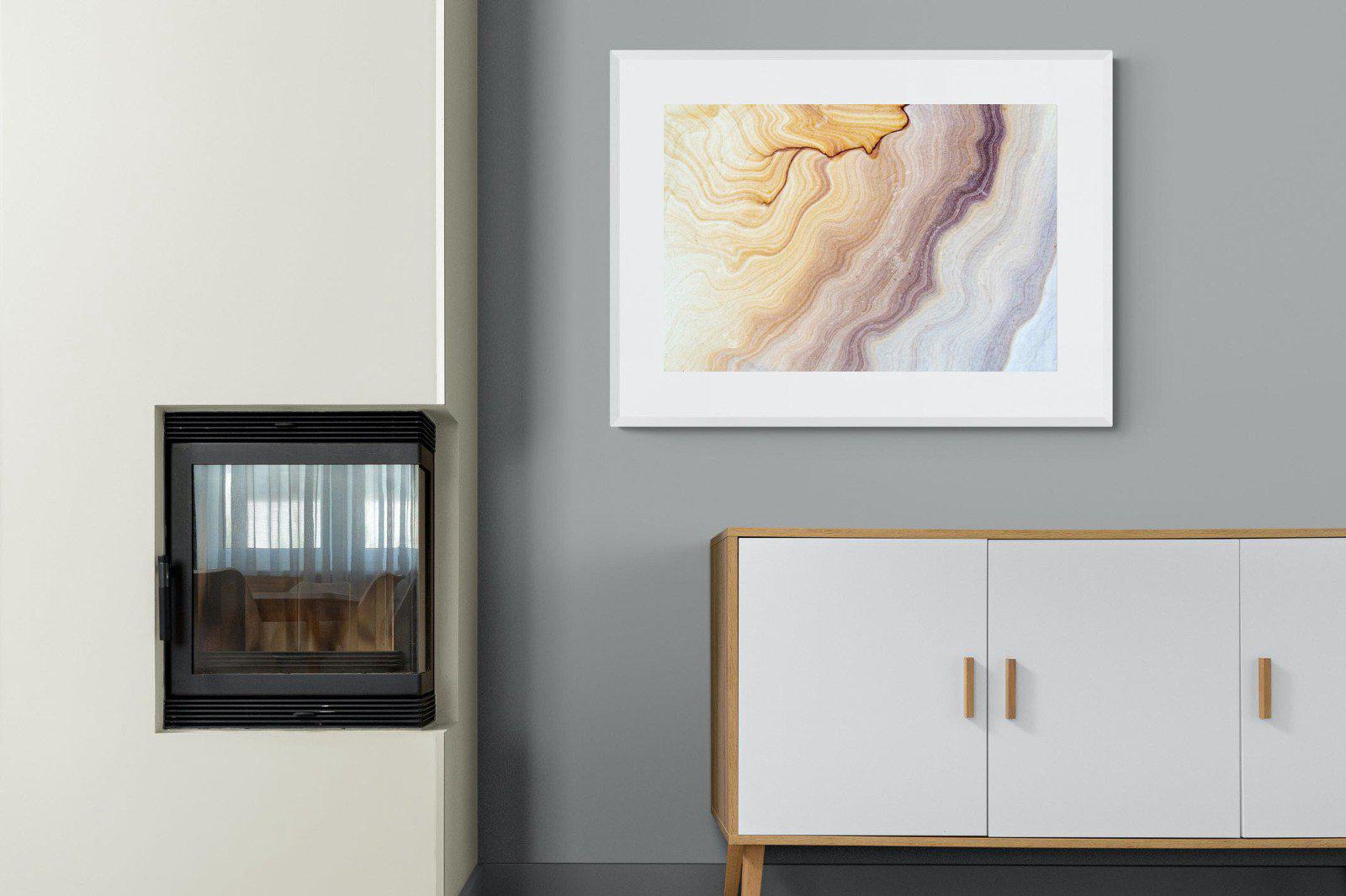 Marble-Wall_Art-100 x 75cm-Framed Print-White-Pixalot