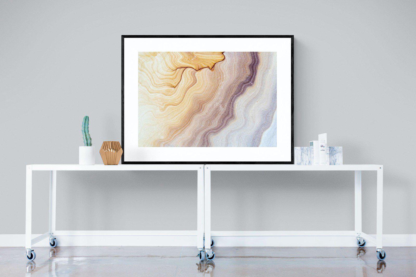 Marble-Wall_Art-120 x 90cm-Framed Print-Black-Pixalot