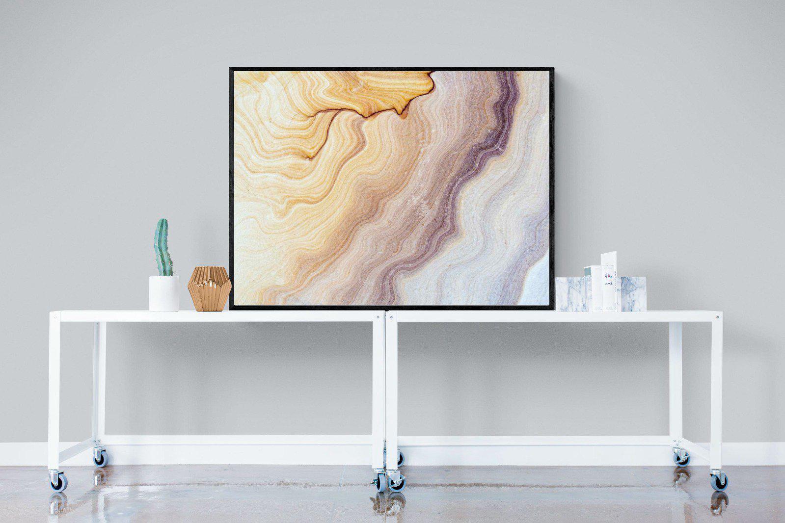 Marble-Wall_Art-120 x 90cm-Mounted Canvas-Black-Pixalot