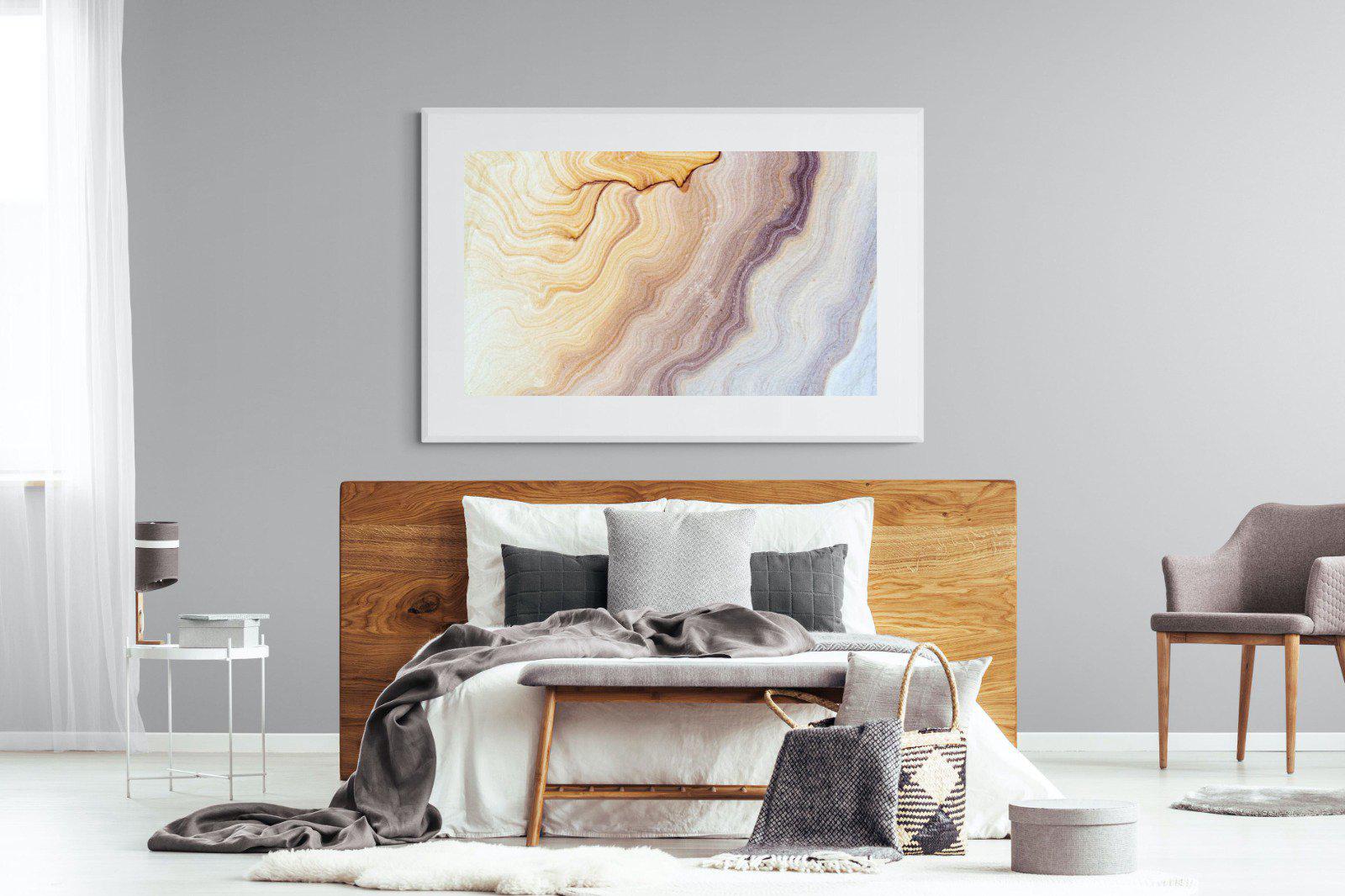 Marble-Wall_Art-150 x 100cm-Framed Print-White-Pixalot