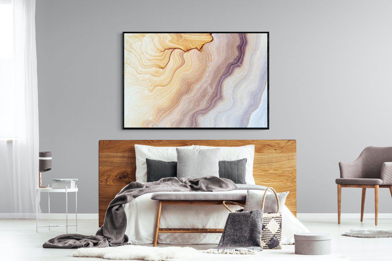Marble-Wall_Art-150 x 100cm-Mounted Canvas-Black-Pixalot