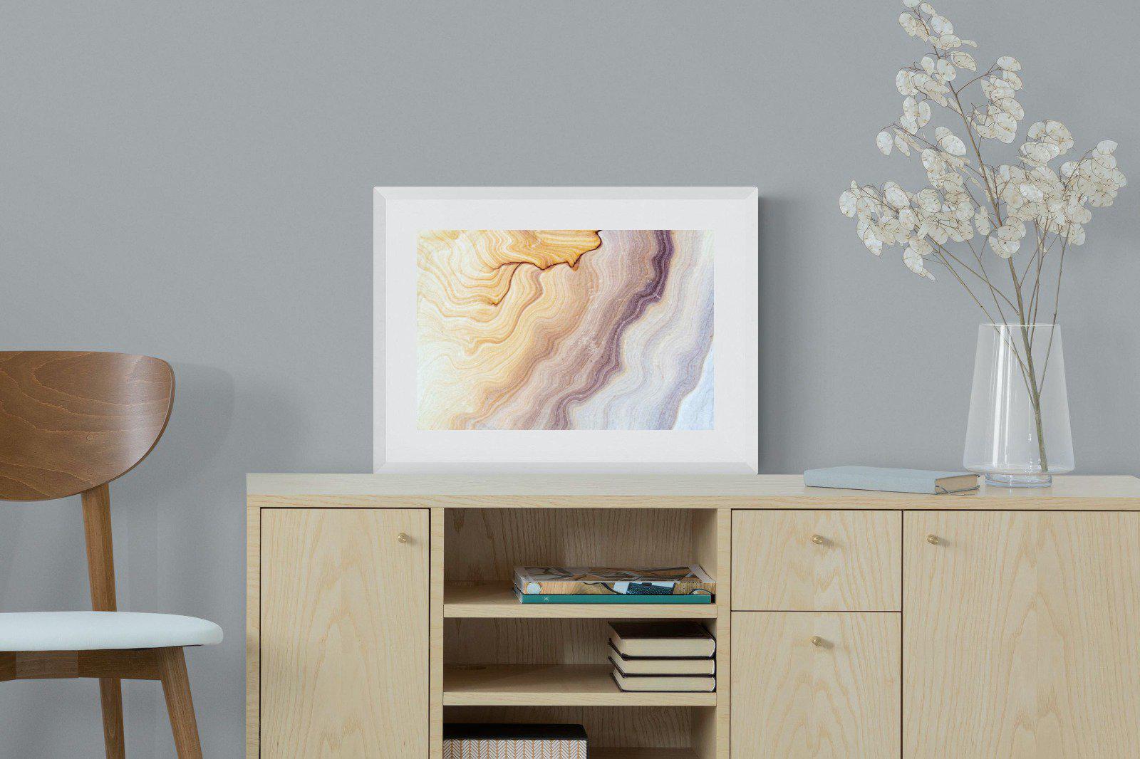 Marble-Wall_Art-60 x 45cm-Framed Print-White-Pixalot