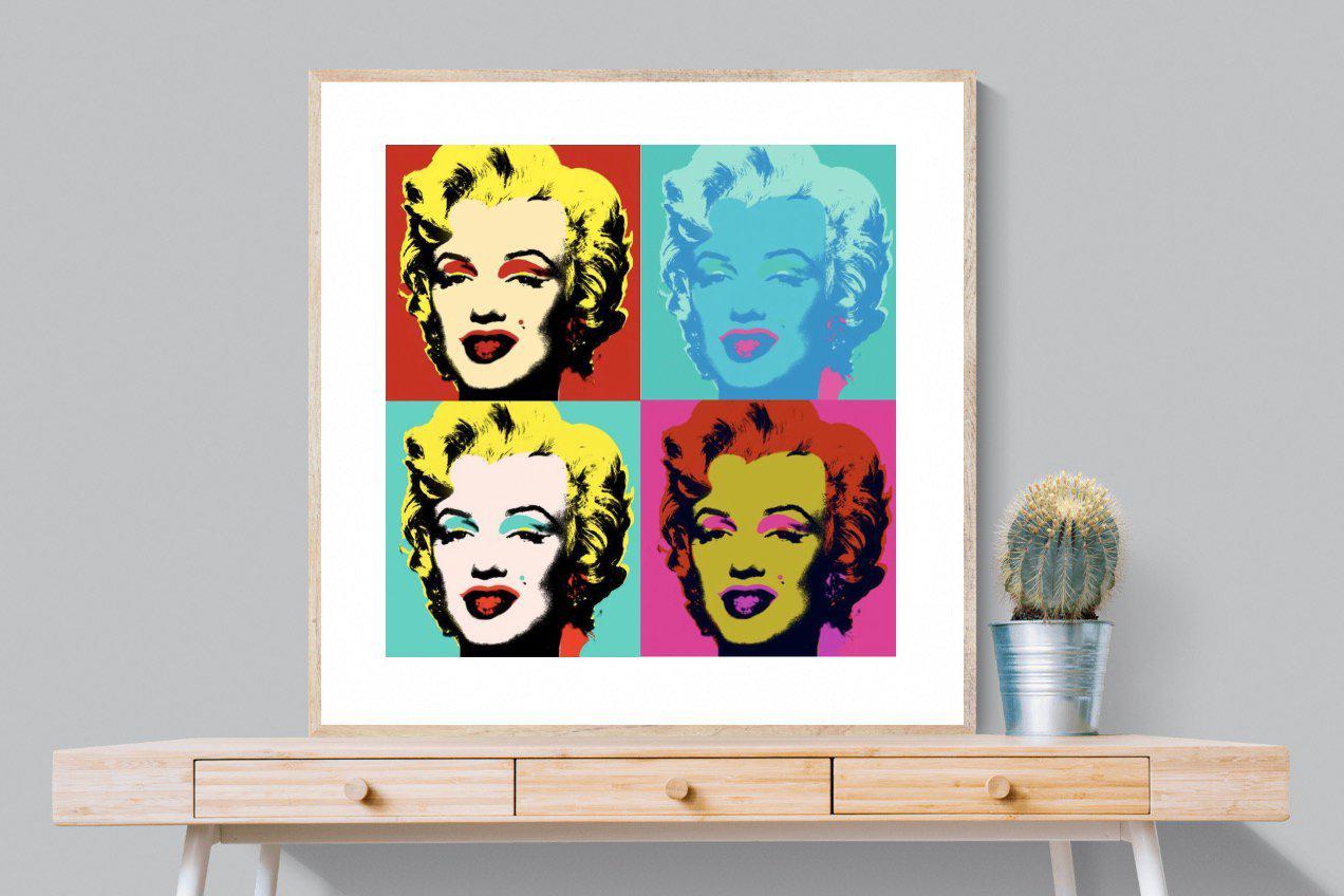 Marilyn Diptych-Wall_Art-100 x 100cm-Framed Print-Wood-Pixalot