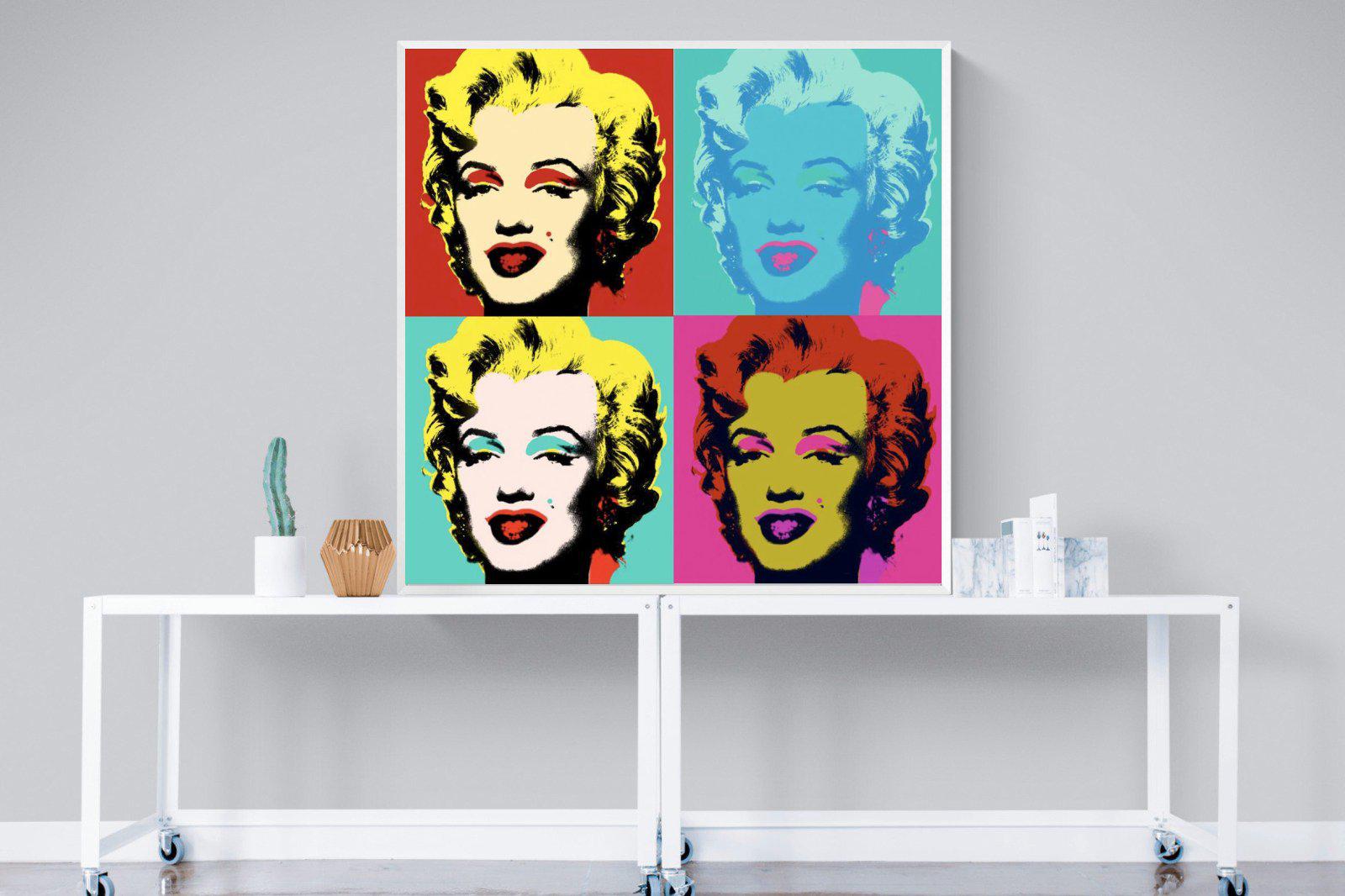 Marilyn Diptych-Wall_Art-120 x 120cm-Mounted Canvas-White-Pixalot