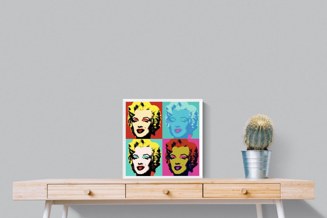 Marilyn Diptych-Wall_Art-50 x 50cm-Mounted Canvas-White-Pixalot