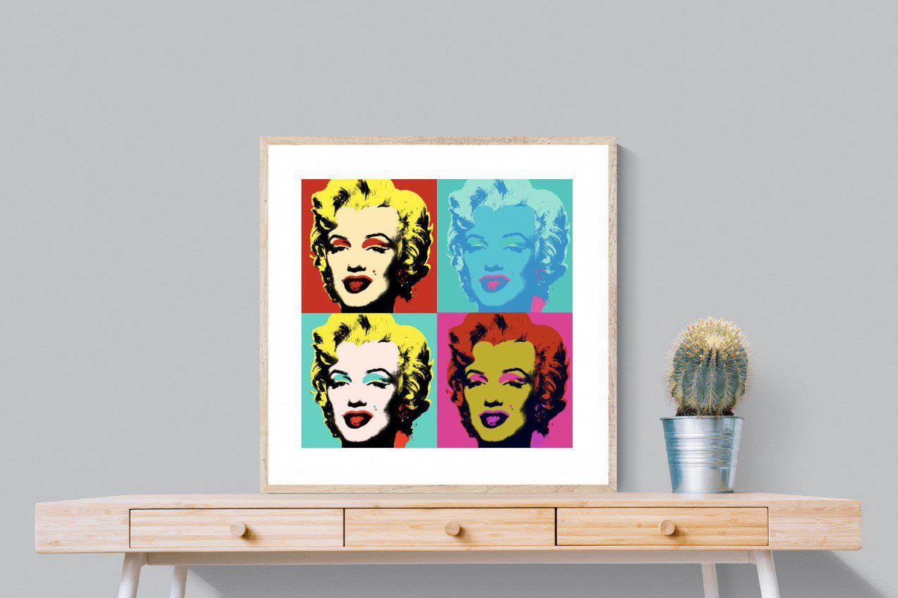 Marilyn Diptych-Wall_Art-80 x 80cm-Framed Print-Wood-Pixalot