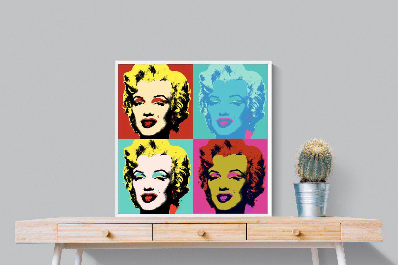 Marilyn Diptych-Wall_Art-80 x 80cm-Mounted Canvas-White-Pixalot