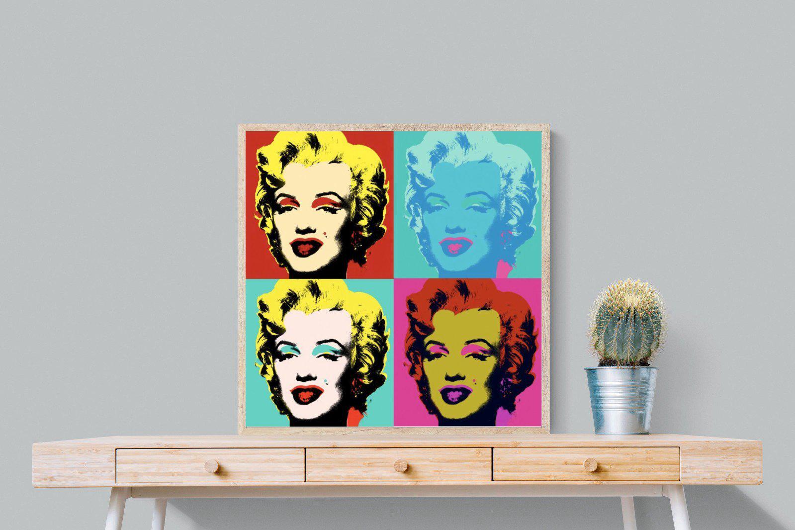 Marilyn Diptych-Wall_Art-80 x 80cm-Mounted Canvas-Wood-Pixalot