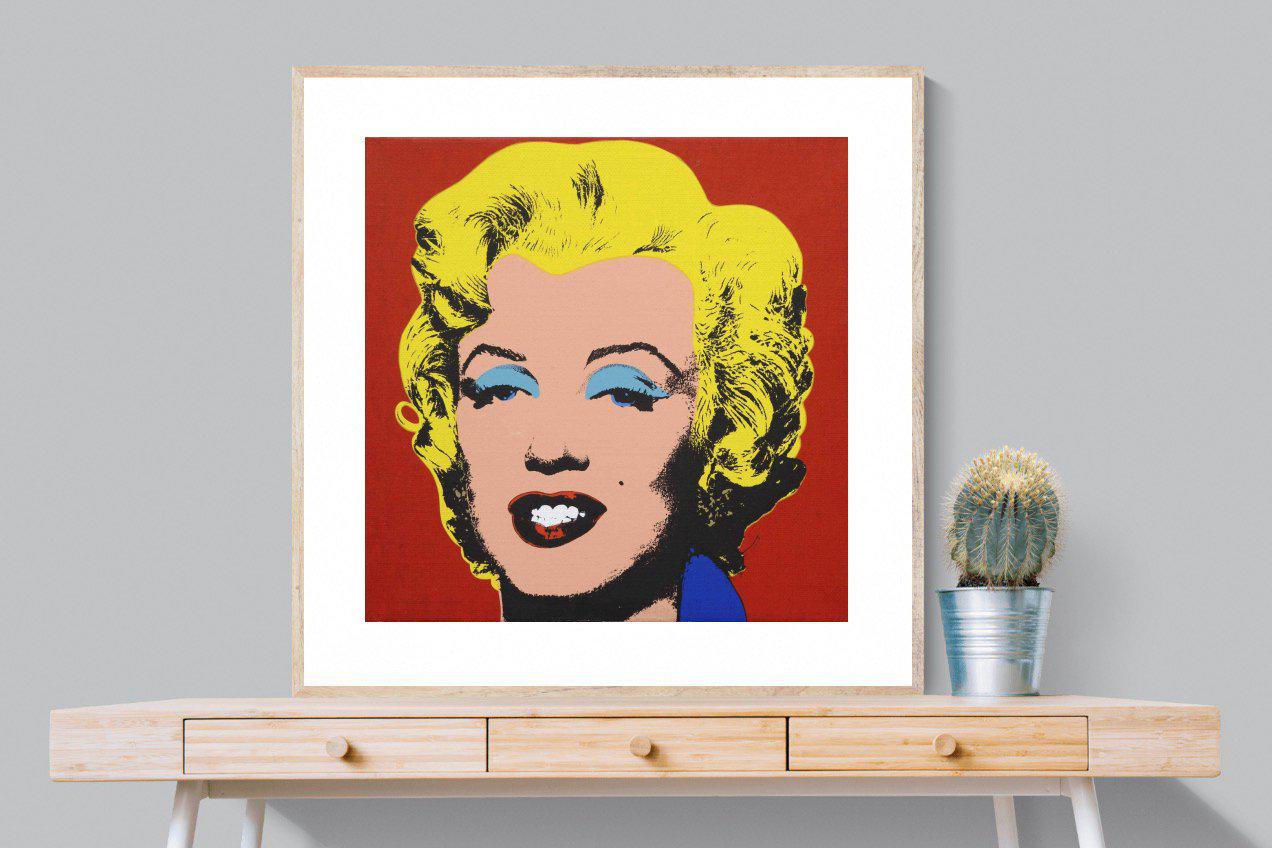 Marilyn Diptych Portrait-Wall_Art-100 x 100cm-Framed Print-Wood-Pixalot