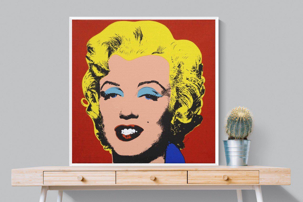 Marilyn Diptych Portrait-Wall_Art-100 x 100cm-Mounted Canvas-White-Pixalot