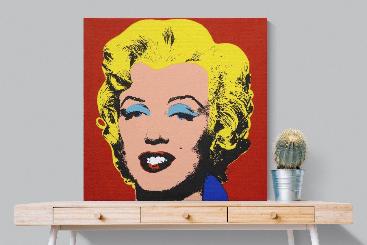 Marilyn Diptych Portrait-Wall_Art-100 x 100cm-Mounted Canvas-No Frame-Pixalot