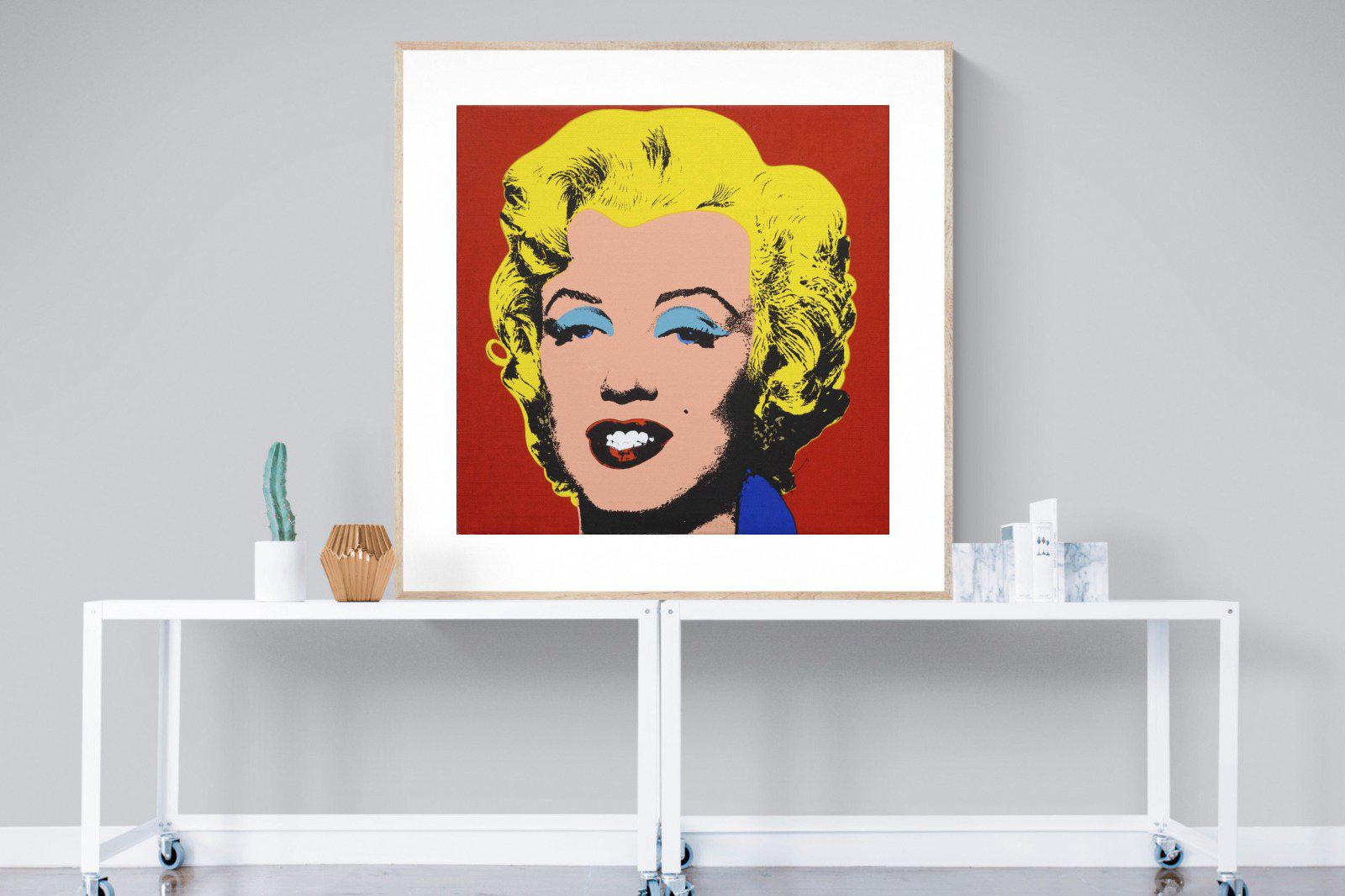 Marilyn Diptych Portrait-Wall_Art-120 x 120cm-Framed Print-Wood-Pixalot