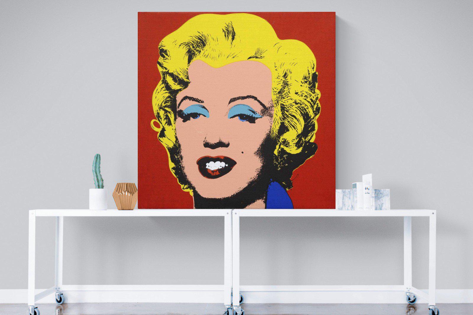 Marilyn Diptych Portrait-Wall_Art-120 x 120cm-Mounted Canvas-No Frame-Pixalot