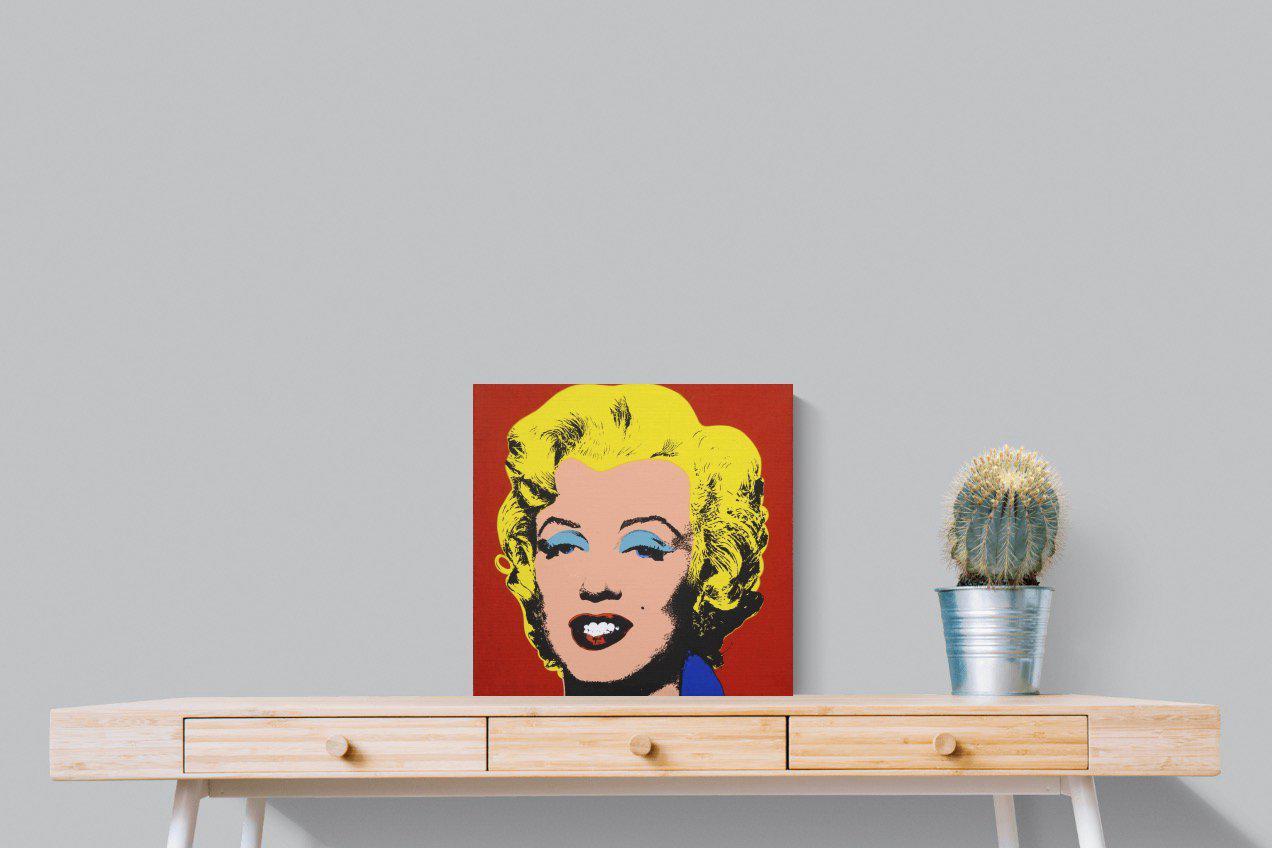 Marilyn Diptych Portrait-Wall_Art-50 x 50cm-Mounted Canvas-No Frame-Pixalot
