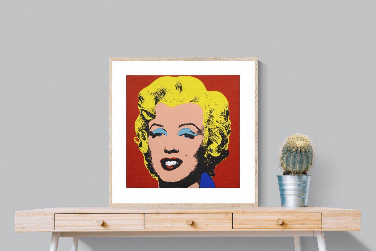 Marilyn Diptych Portrait-Wall_Art-80 x 80cm-Framed Print-Wood-Pixalot