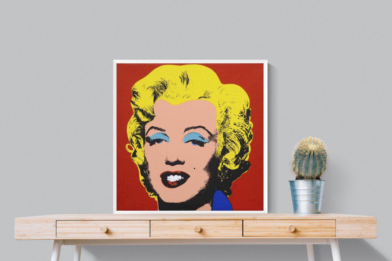 Marilyn Diptych Portrait-Wall_Art-80 x 80cm-Mounted Canvas-White-Pixalot