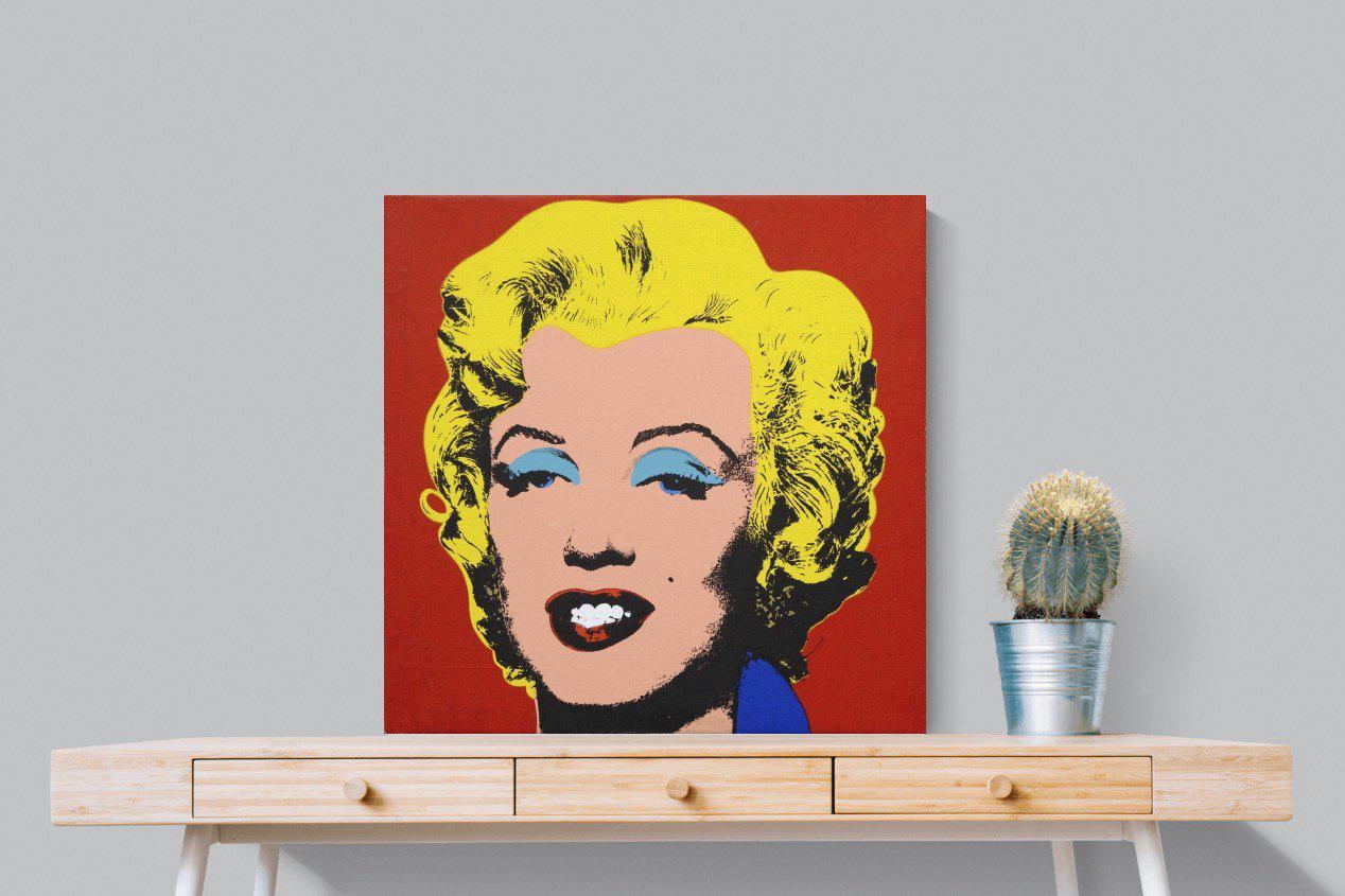 Marilyn Diptych Portrait-Wall_Art-80 x 80cm-Mounted Canvas-No Frame-Pixalot