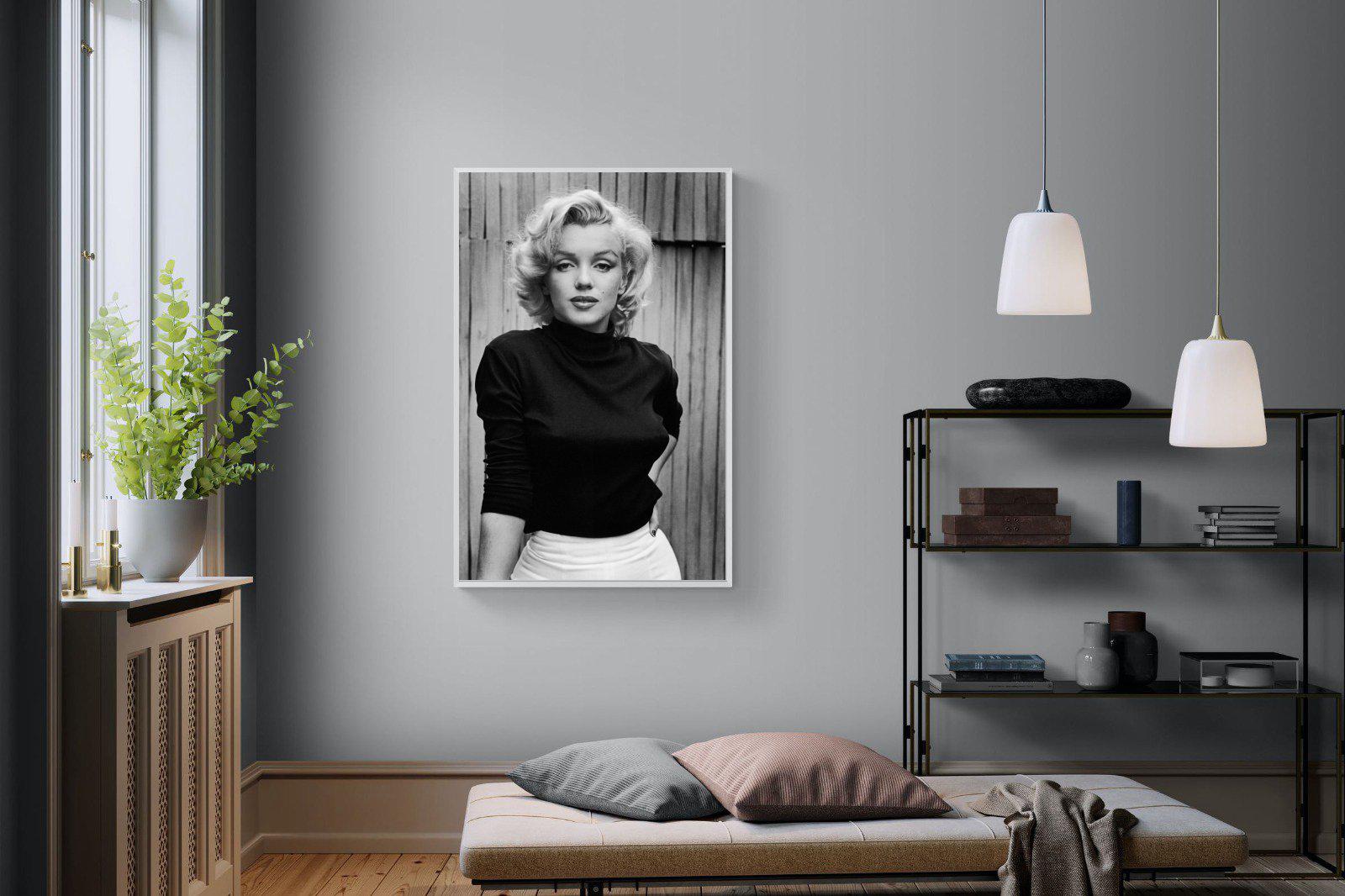 Marilyn Monroe-Wall_Art-100 x 150cm-Mounted Canvas-White-Pixalot