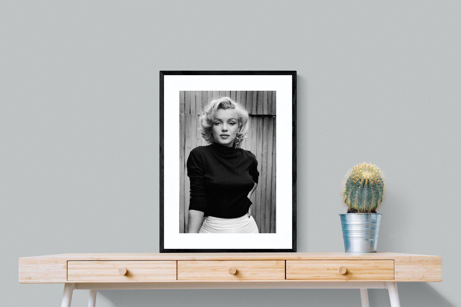 Marilyn Monroe-Wall_Art-60 x 80cm-Framed Print-Black-Pixalot