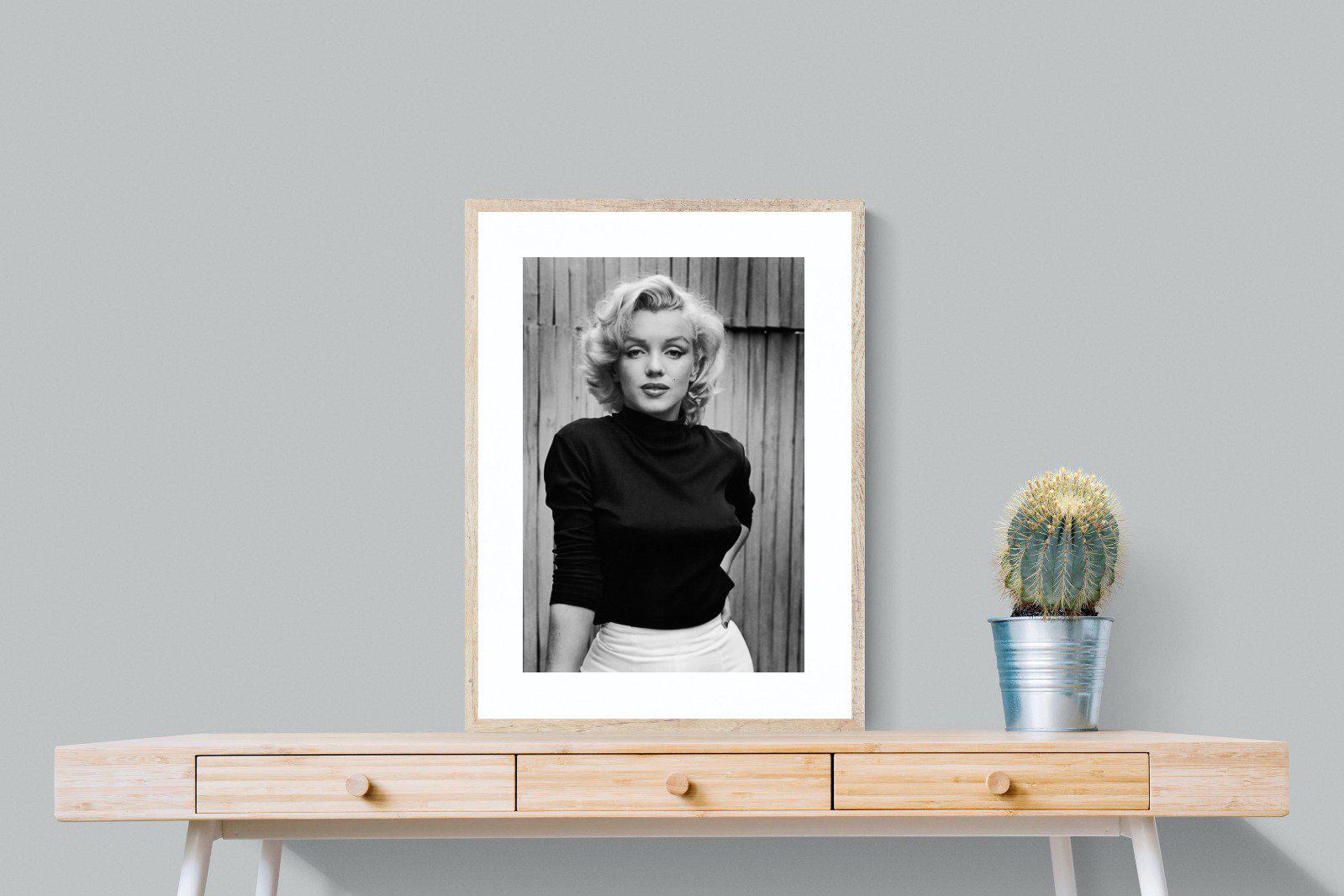 Marilyn Monroe-Wall_Art-60 x 80cm-Framed Print-Wood-Pixalot