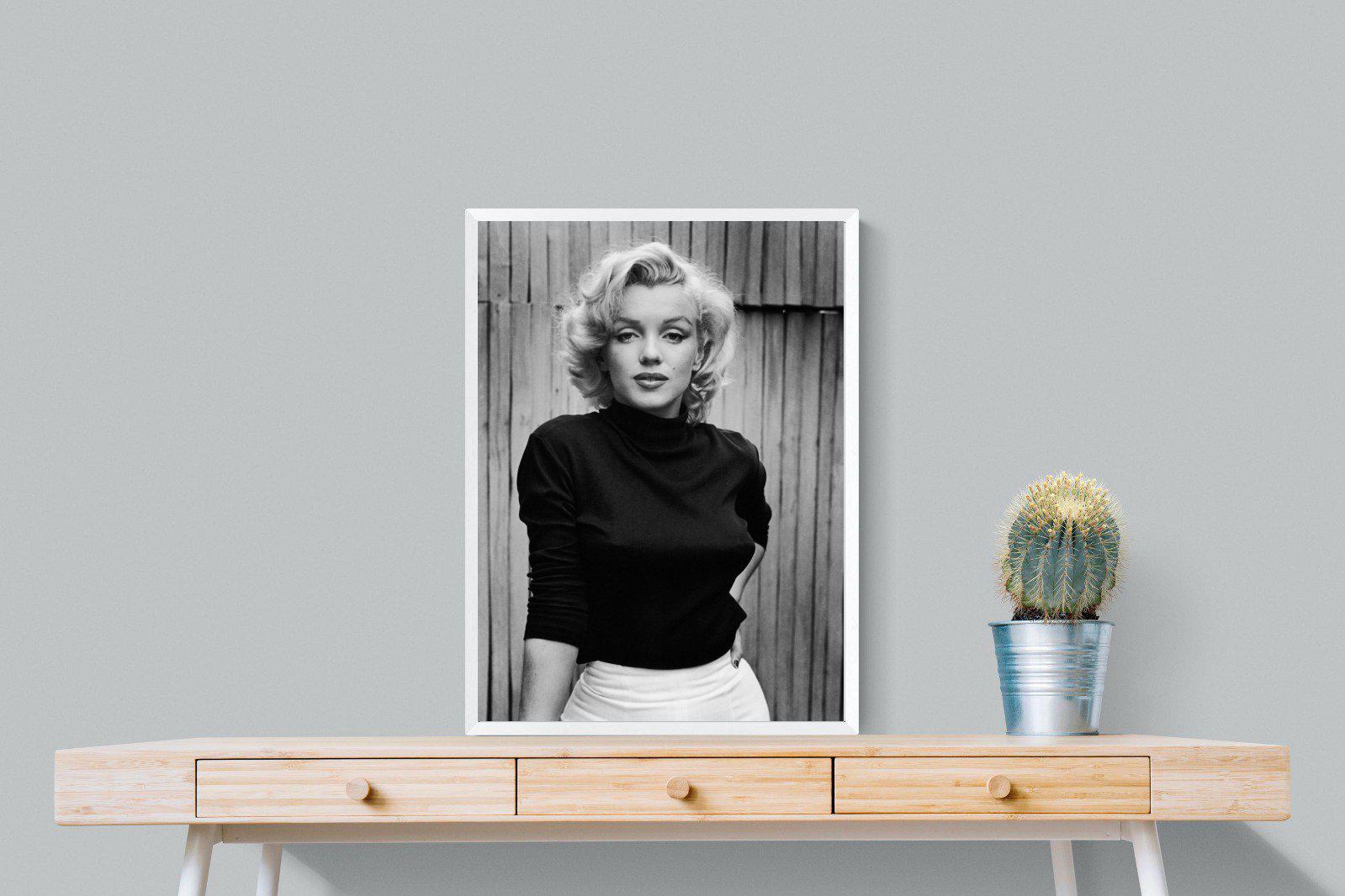Marilyn Monroe-Wall_Art-60 x 80cm-Mounted Canvas-White-Pixalot