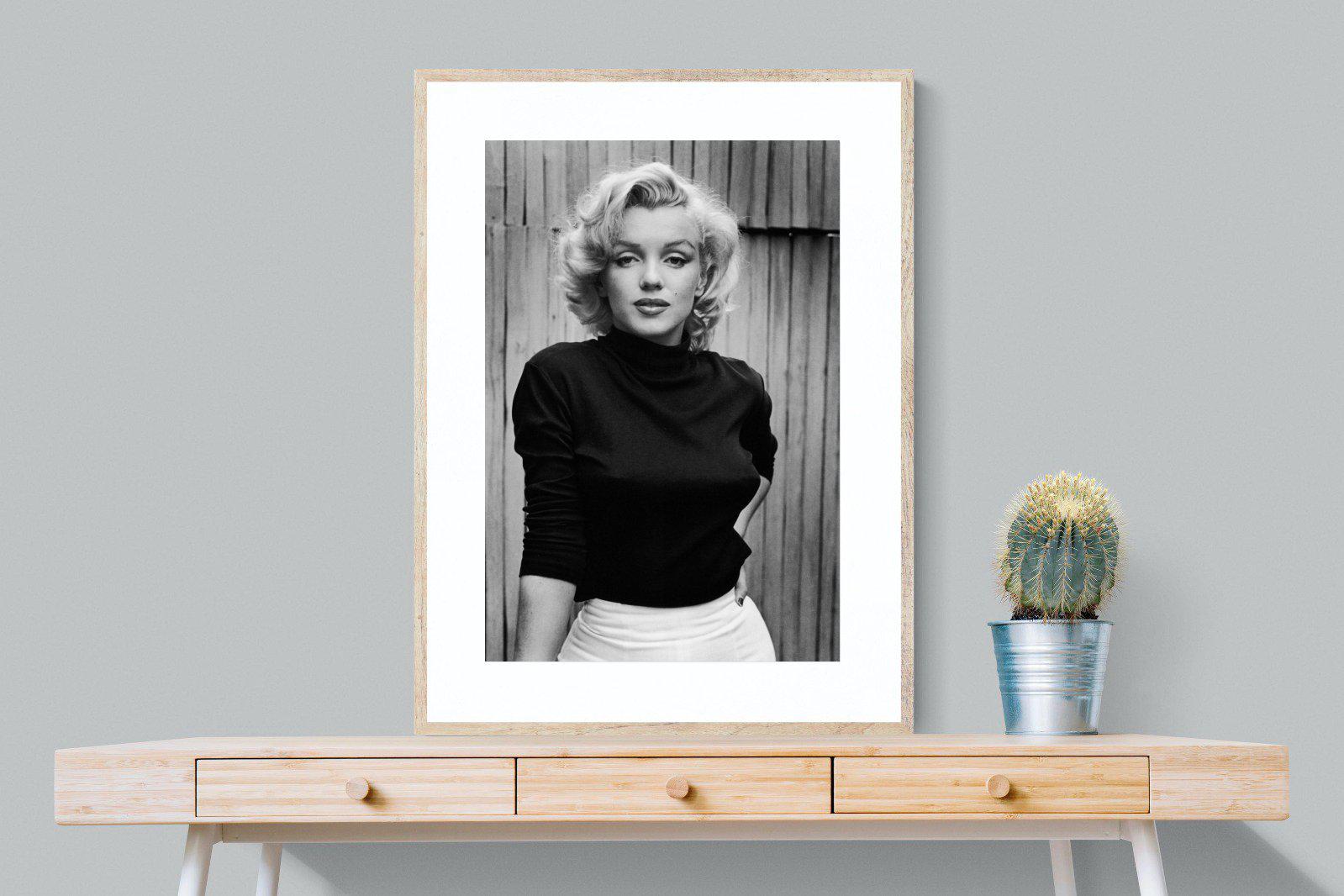 Marilyn Monroe-Wall_Art-75 x 100cm-Framed Print-Wood-Pixalot
