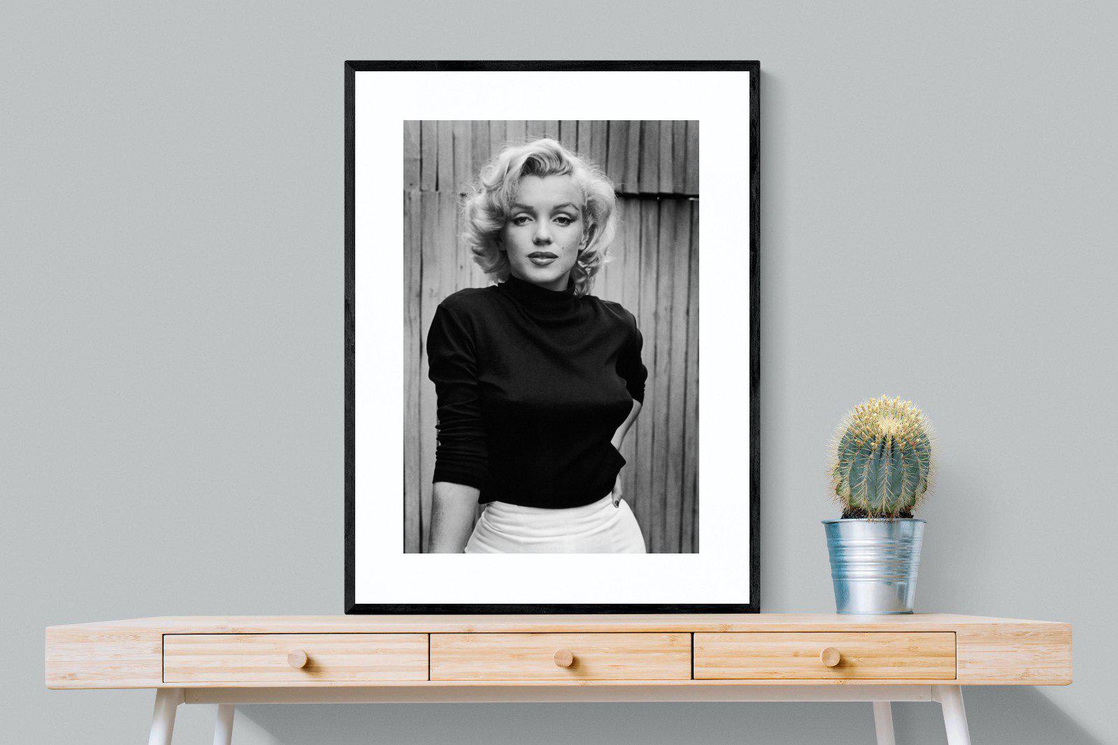 Marilyn Monroe-Wall_Art-75 x 100cm-Framed Print-Black-Pixalot