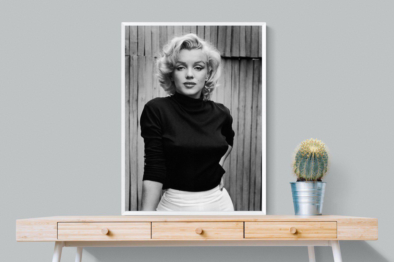 Marilyn Monroe-Wall_Art-75 x 100cm-Mounted Canvas-White-Pixalot